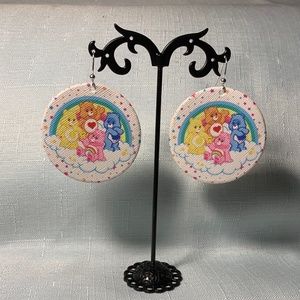NWT  Care Bears Faux Leather Handemade Earrings